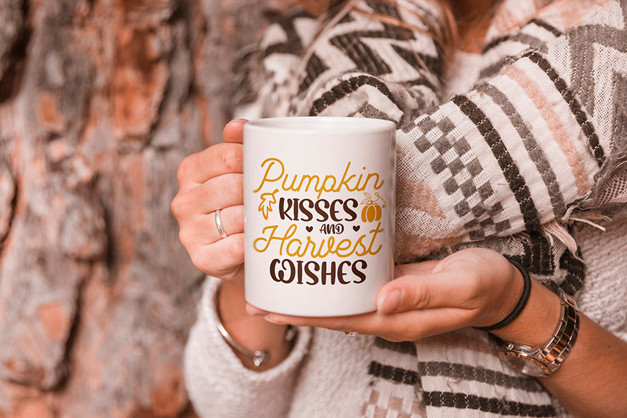 Fall SVG, Pumpkin Kisses and Harvest Wishes