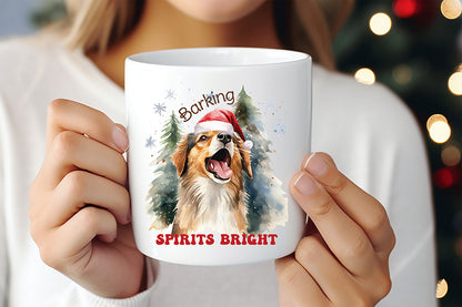 Barking Spirits Bright, Funny Christmas Dog Sublimation