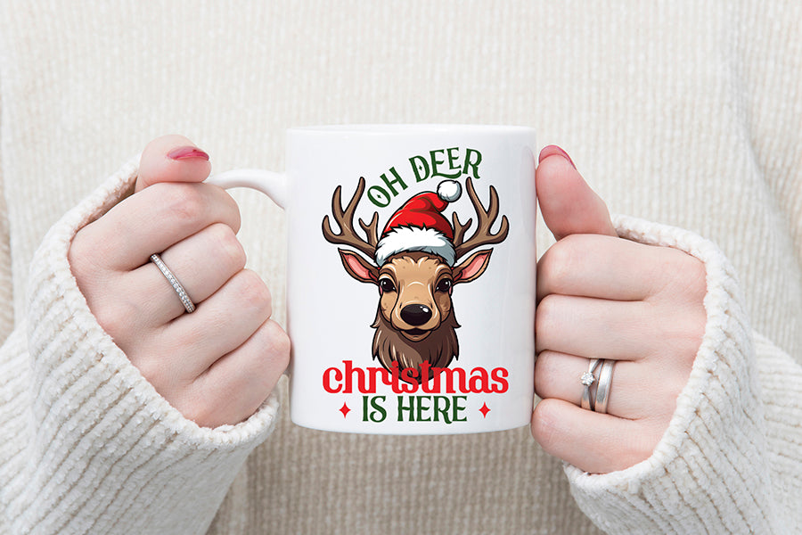 Oh Deer Christmas is Here PNG Sublimation