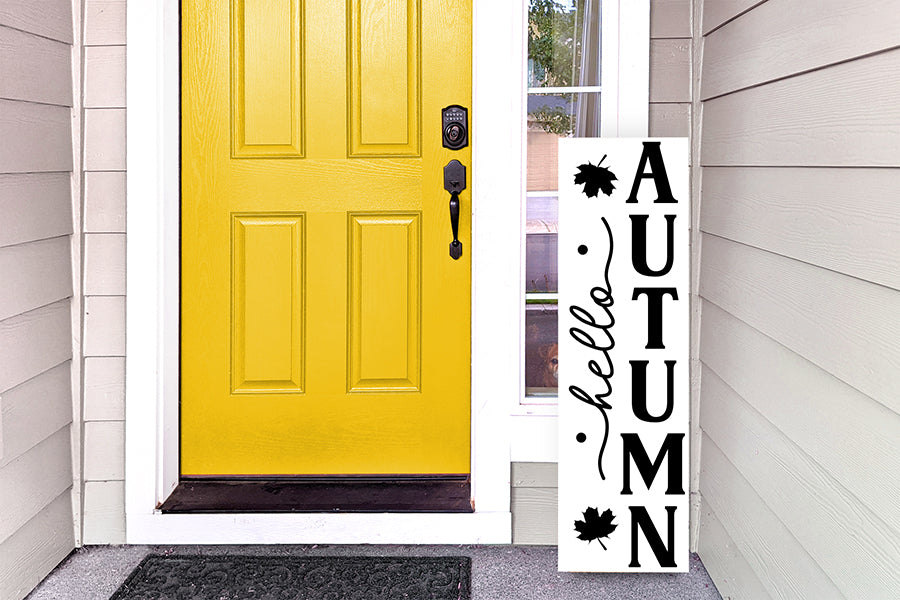 Hello Autumn SVG, Fall Porch Sign SVG