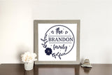 Family Name Monogram SVG - Floral Frame SVG