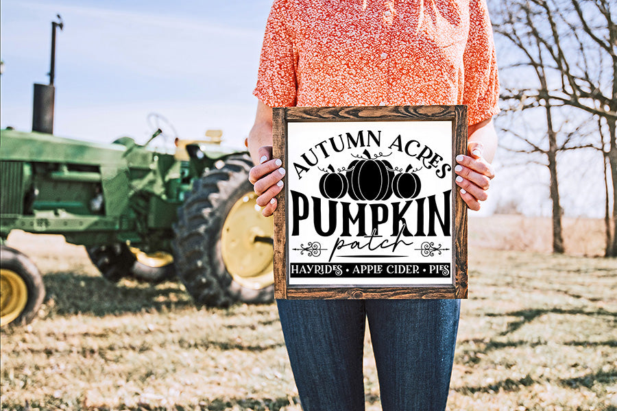 Vintage Fall Sign SVG, Autumn Acres Pumpkin Patch