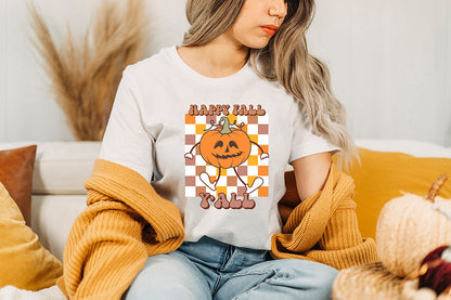 Retro Fall Sublimation Design, Happy Fall Y'all