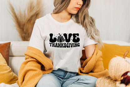 Love Thanksgiving Retro SVG Design