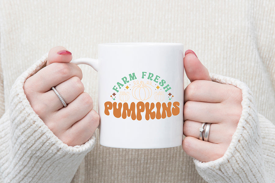 Farm Fresh Pumpkins SVG - Retro Fall SVG