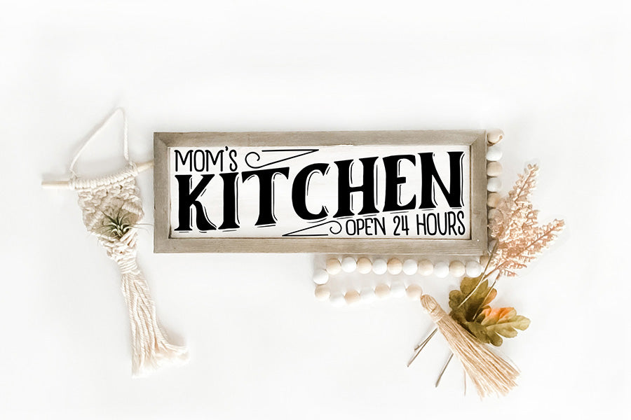 Mom's Kitchen SVG, Vintage Kitchen Sign SVG