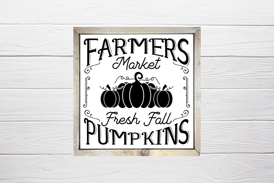 Vintage Fall Sign SVG, Farmers Market Cut File
