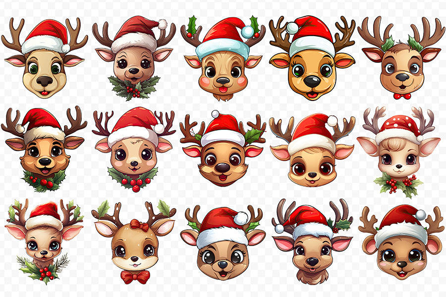 Christmas Reindeer Sublimation Clipart