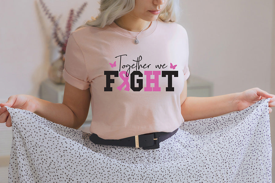 Together We Fight SVG - Breast Cancer SVG