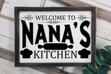 Welcome to Nana's Kitchen, Vintage Kitchen Sign SVG