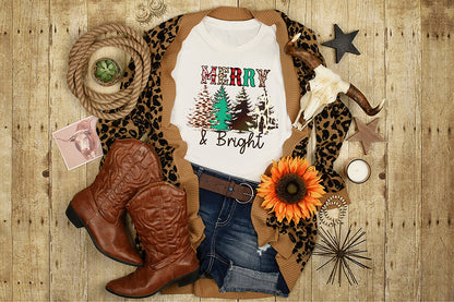 Western Christmas Sublimation - Merry & Bright