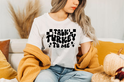 Talk Turkey to Me SVG | Retro Thanksgiving SVG