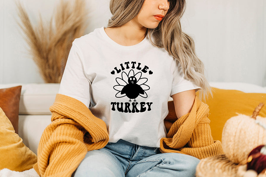 Retro Thanksgiving SVG, Little Turkey SVG