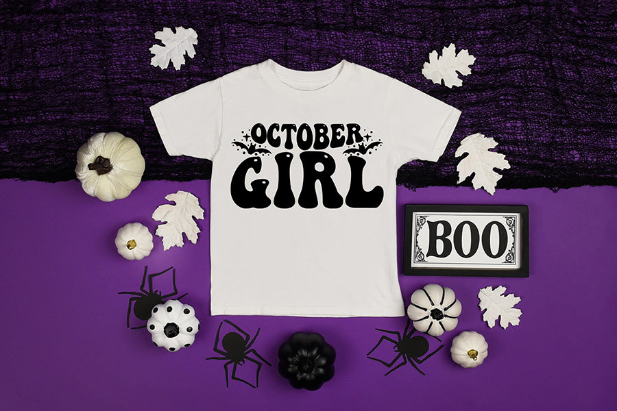 Retro Halloween SVG - October Girl SVG