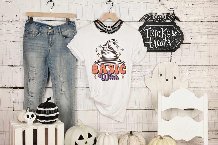 Basic Witch PNG - Retro Halloween Sublimation