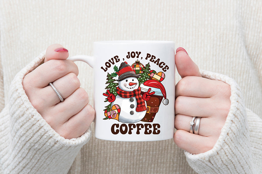 Love Joy Peace & Coffee PNG Sublimation