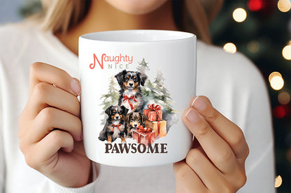 Naughty Nice Pawsome, Funny Christmas Dog Saying