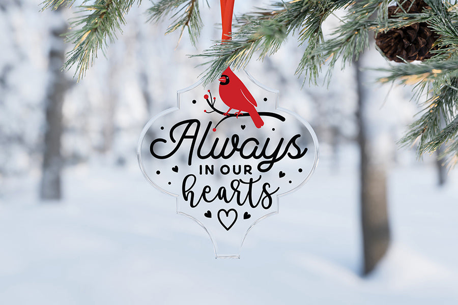 Always in Our Hearts, Christmas Cardinal Arabesque SVG