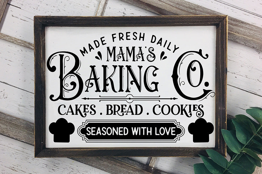 Mama's Baking Co | Vintage Kitchen Sign SVG