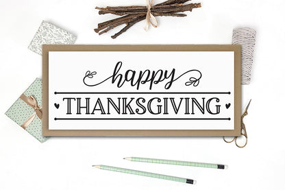 Happy Thanksgiving Sign SVG Design