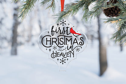 First Christmas in Heaven, Christmas Arabesque Ornament SVG