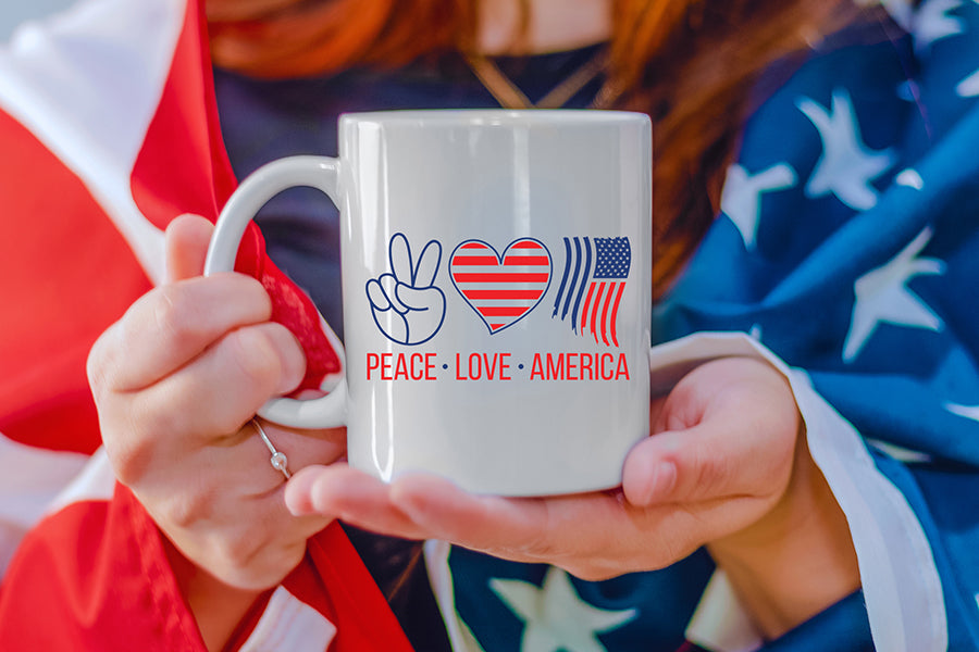 4th of July SVG | Peace Love America