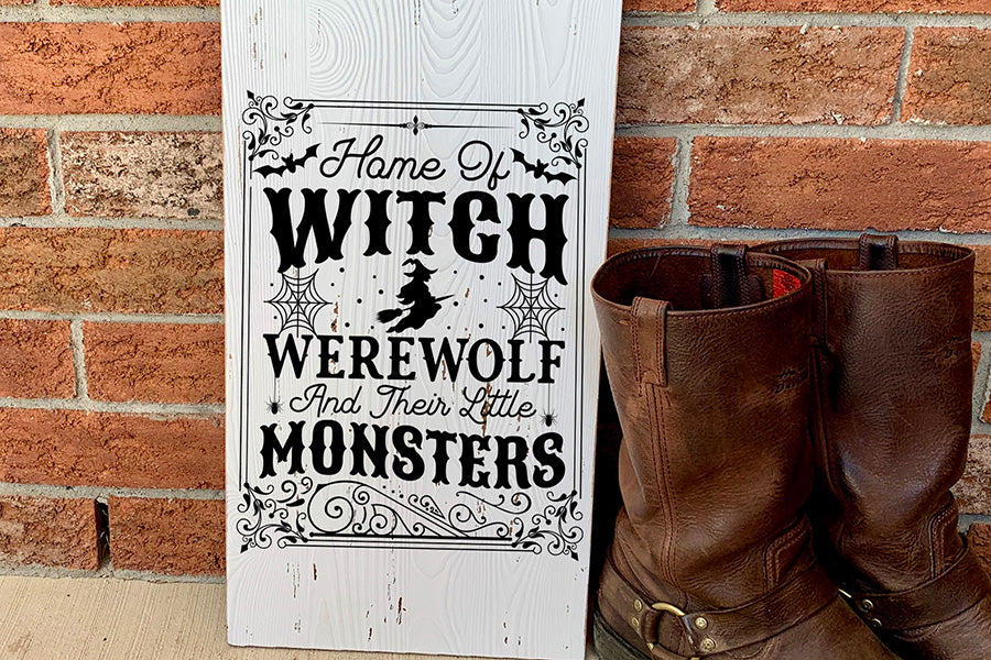 Home of Witch SVG | Vintage Halloween Sign SVG
