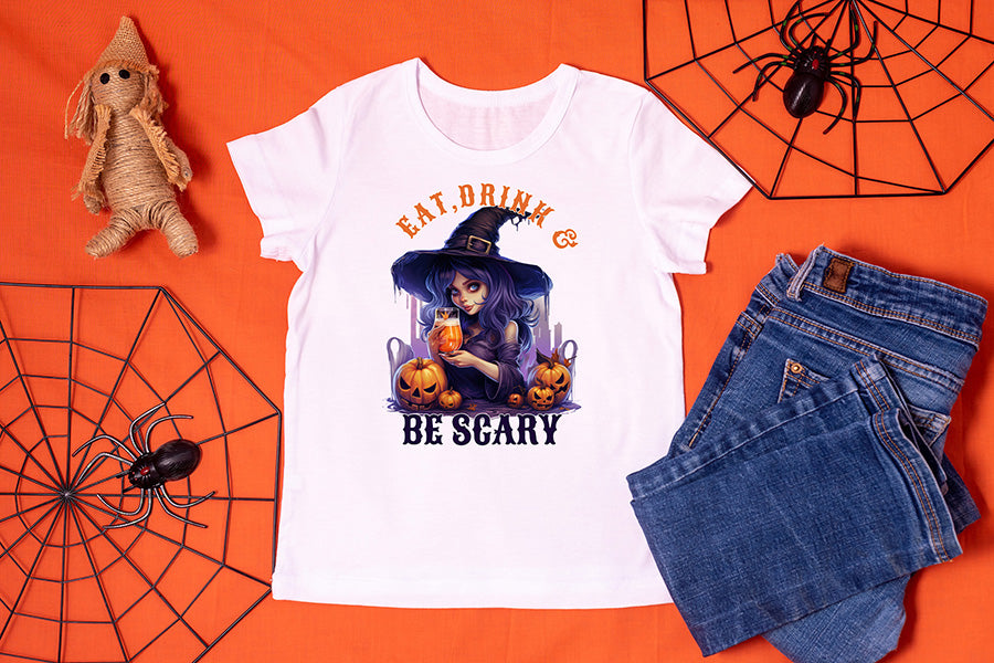 Eat Drink & Be Scary, Halloween PNG Sublimation