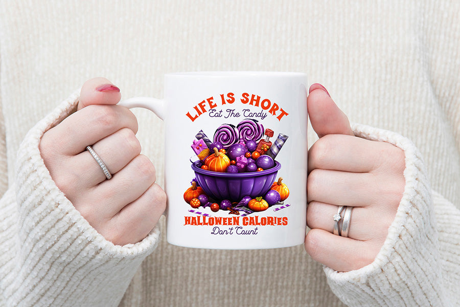 Funny Halloween Quote Sublimation - Life is Short PNG