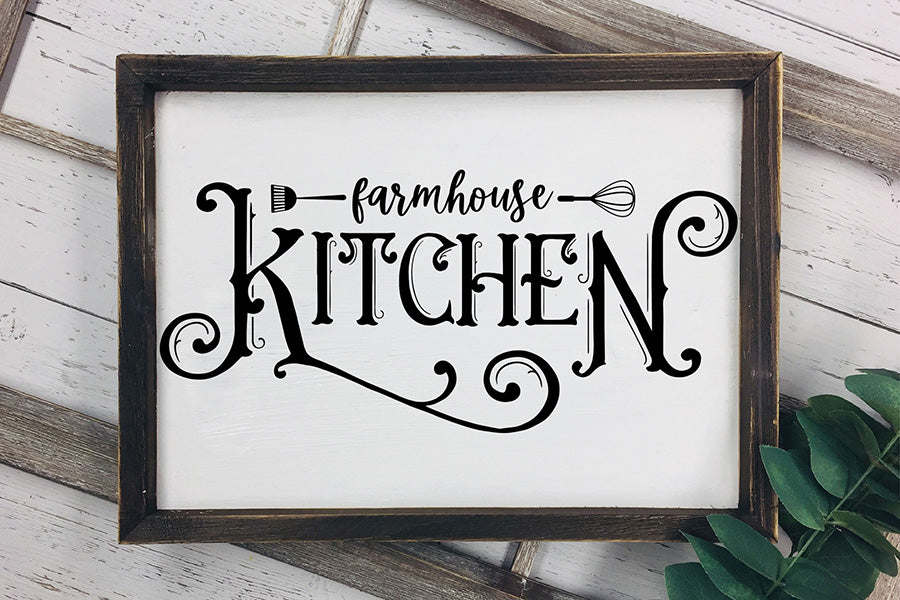 Farmhouse Kitchen, Vintage Kitchen Sign SVG