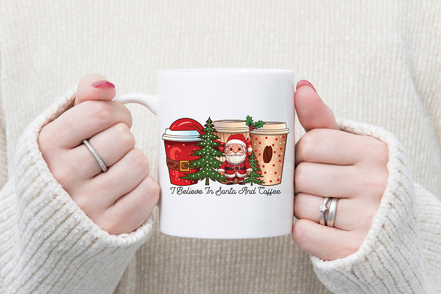 I Believe in Santa and Coffee Sublimation