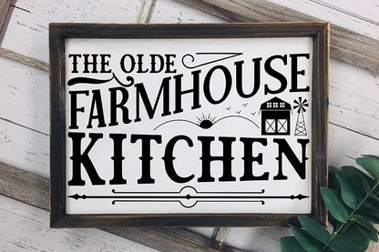 Olde Farmhouse Kitchen | Vintage Kitchen Sign SVG