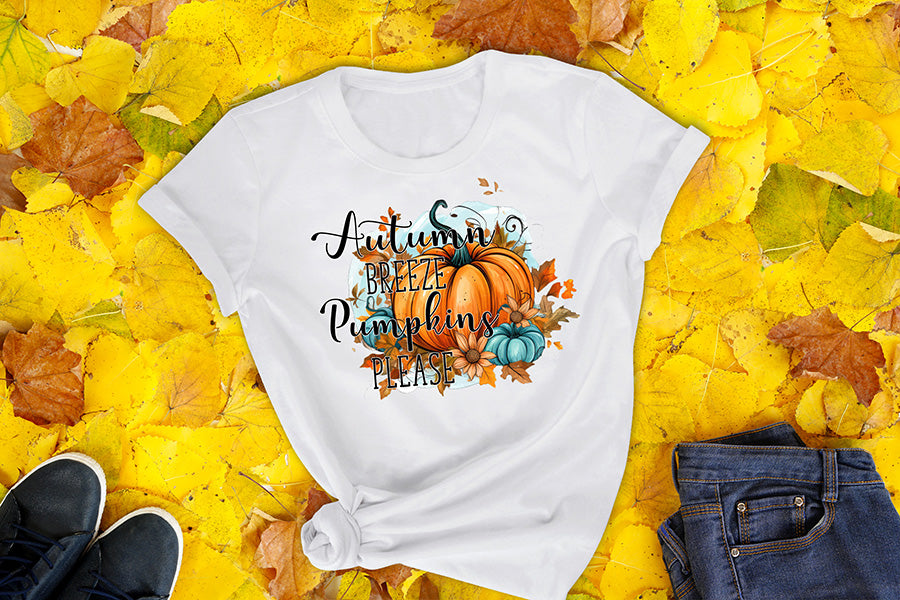 Fall PNG Sublimation | Autumn Breeze Pumpkins Please