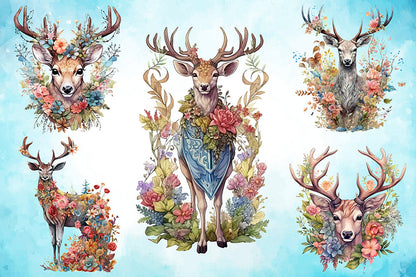 Fairy Deer Watercolor Sublimation Bundle