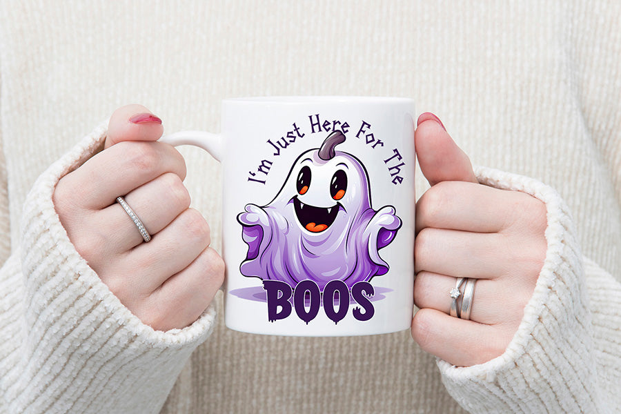 Funny Halloween Quote PNG, I'm Just Here for the Boos