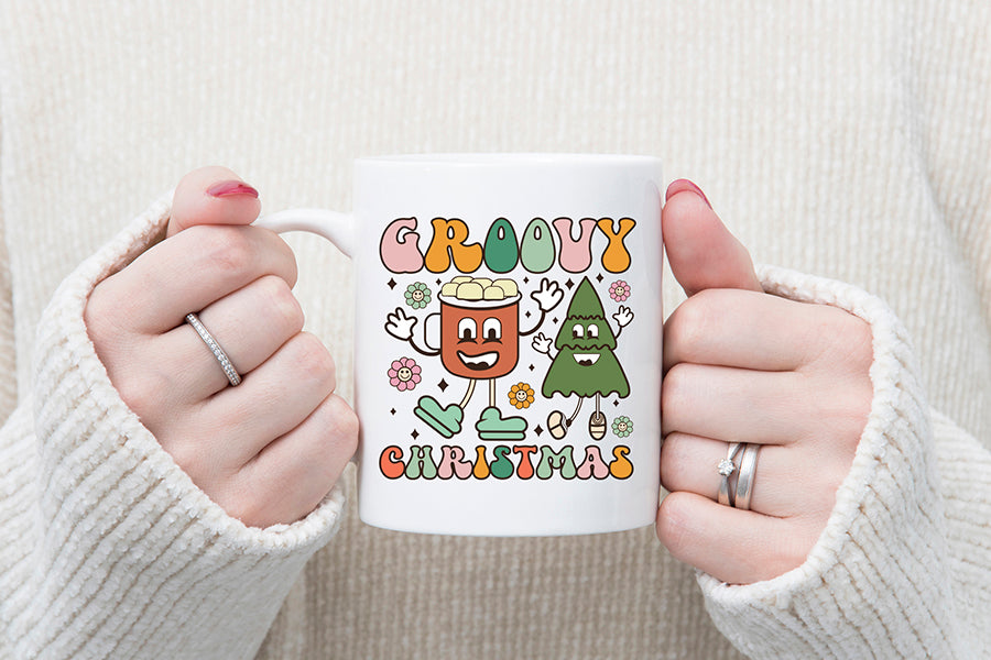 Groovy Christmas PNG Sublimation Design