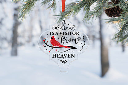 Christmas Cardinal Arabesque Ornament SVG