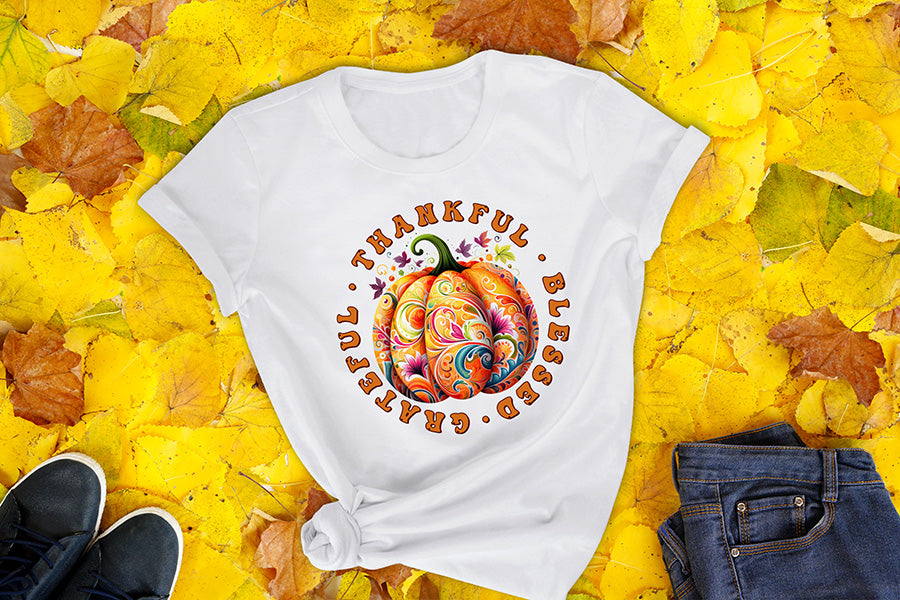 Thanksgiving PNG Sublimation | Thankful Blessed Grateful