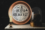 Halloween Round Sign SVG - Dead & Breakfast SVG