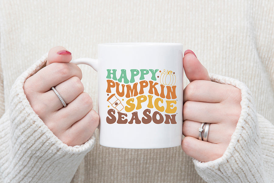 Happy Pumpkin Spice Season | Retro Fall SVG