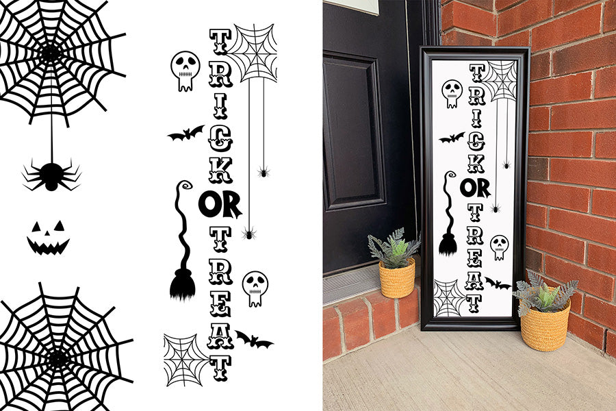 Halloween Porch Sign SVG - Trick or Treat
