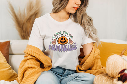 Farm Fresh Pumpkins, Retro Fall Sublimation