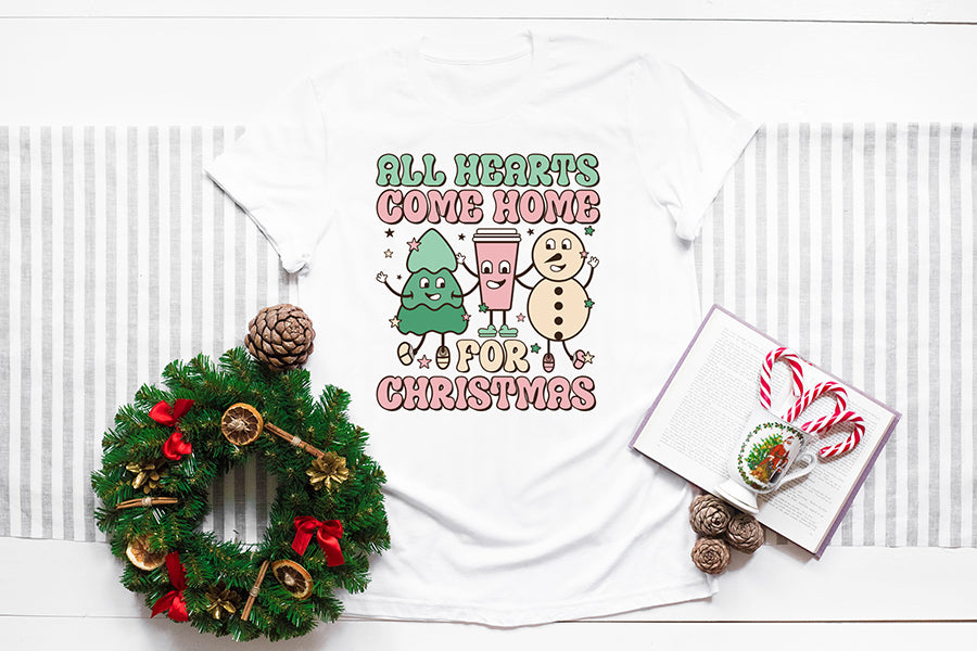 All Hearts Come Home for Christmas Retro PNG