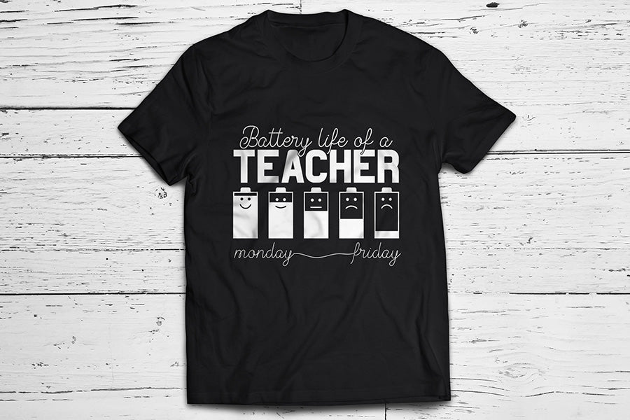 Teacher SVG, Battery Life of a Teacher