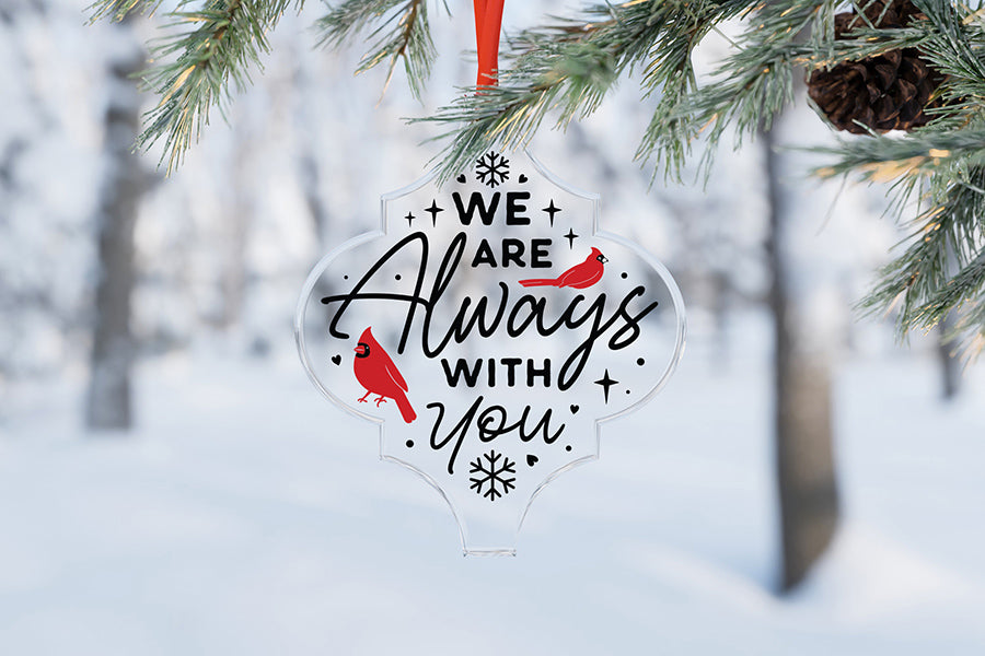 We Are Always with You - Christmas Cardinal Arabesque SVG