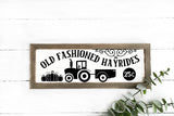 Vintage Fall Sign SVG | Old Fashioned Hayrides SVG