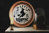 Happy Haunting SVG, Halloween Round Sign SVG