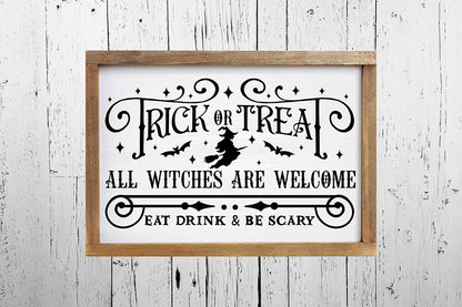 Vintage Halloween Sign SVG | Trick or Treat