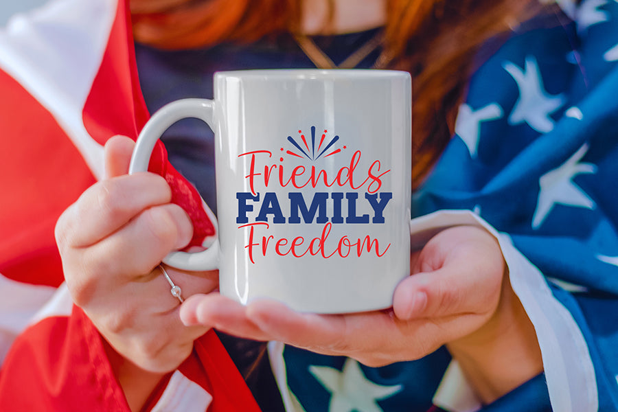 Friends Family Freedom SVG, July 4th SVG