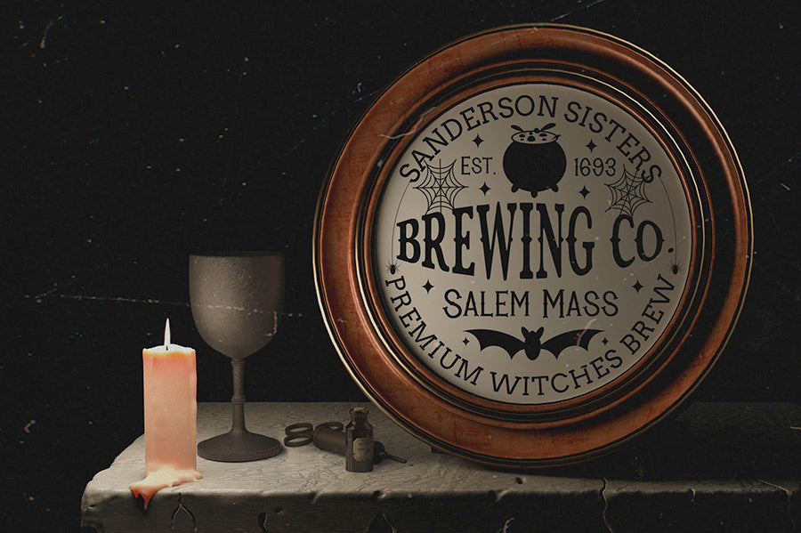 Sanderson Sisters Brewing Co, Vintage Halloween Sign SVG